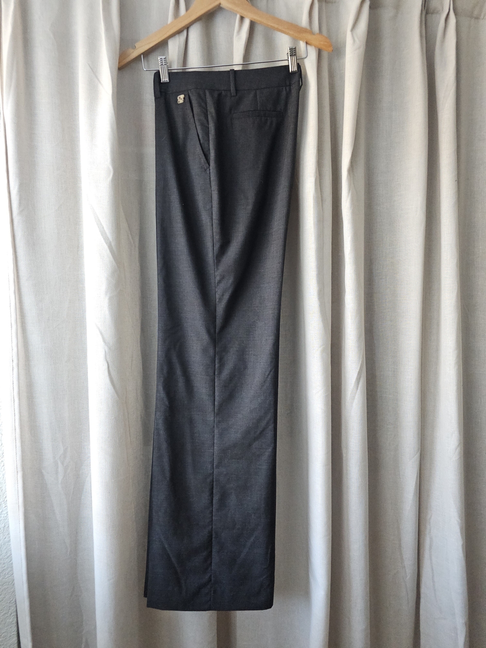CH Carolina Herrera Gray Wool Blend Straight Leg Dress Pants Trousers Size 8 - Picture 4 of 8